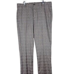 Bobby Jones 1930 Pants Mens 40 Gray Plaid Stretch Pleated Dress Trousers 40x34